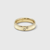 Heartbeat D-Shaped Wedding Band