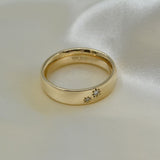 Heartbeat D-Shaped Wedding Band