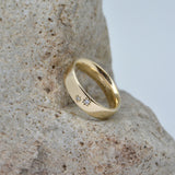 Heartbeat D-Shaped Wedding Band