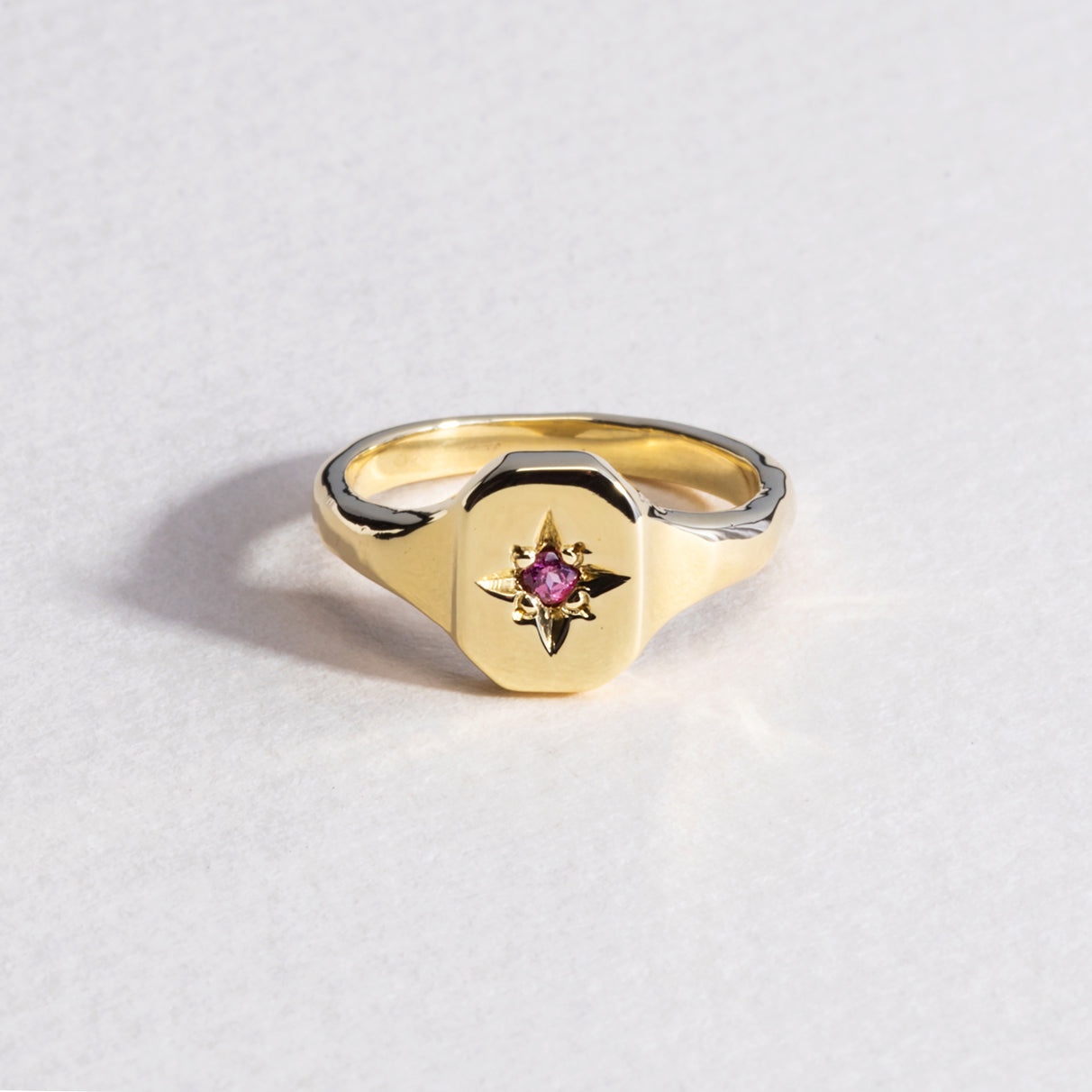 Dearest Signet Ring - 18ct Yellow Gold Vermeil