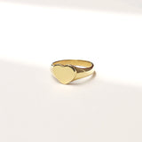 Ladies Heart Signet Ring