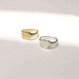 Ladies Heart Signet Ring