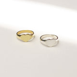 Ladies Heart Signet Ring