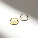 Mens Cushion Signet Ring