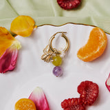 Pistachio & Lepidolite Hoop Charm