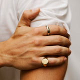 Mens Oval Signet Ring