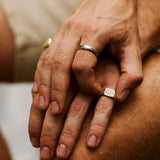 Mens Cushion Signet Ring