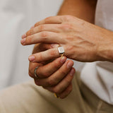 Mens Cushion Signet Ring