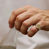 Mens Oval Signet Ring