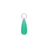 Baby Green Onyx Drop Hoop Charm