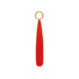Coral Drop Hoop Charm