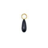 Black Onyx Baby Drop Hoop Charm
