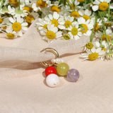 Pistachio & Lepidolite Hoop Charm