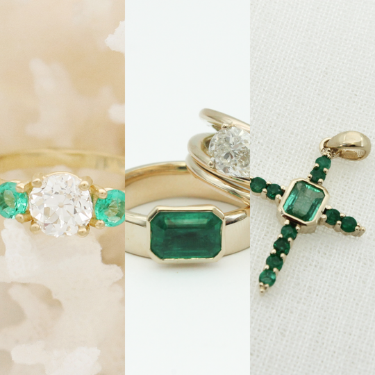 3 Custom Jewellery Pieces Featuring Emeralds
