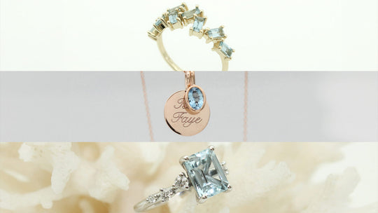 Custom Aquamarine Jewellery Inspiration for March Babies