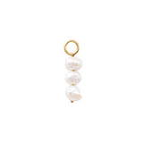 Pearl Stack Hoop Charm