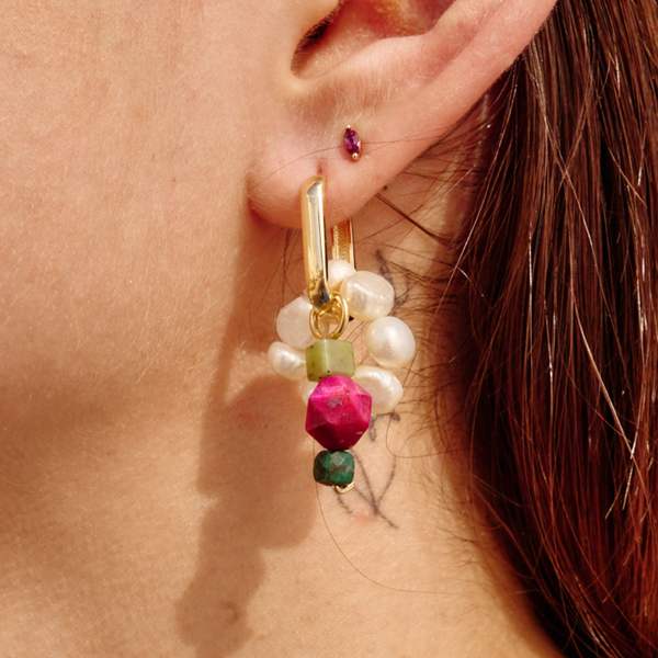 Full Moon Hoop Charm