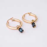 London Blue Topaz Juicy Gem Hoop Charm