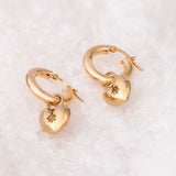 Citrine All Yours Heart Hoop Charm