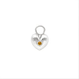 Citrine All Yours Heart Hoop Charm