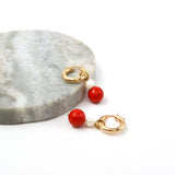 Coral Kiss Hoop Charm
