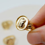 Gold Beetle Safari Signet Ring