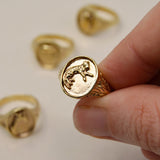 Gold Ingwe Safari Signet Ring