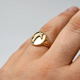 Gold Giraffe Safari Signet Ring