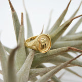 Gold Beetle Safari Signet Ring