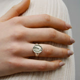 Silver Giraffe Safari Signet Ring