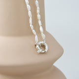 Silver Pearly Charm Necklace