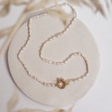 Gold Pearly Charm Necklace