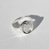 Silver Giraffe Safari Signet Ring