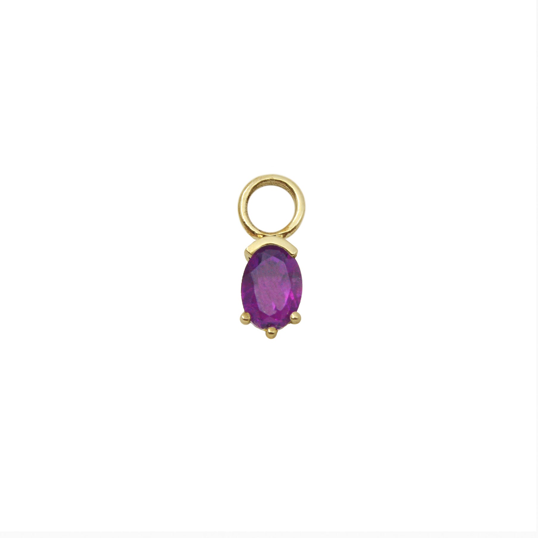 Amethyst Juicy Gem Hoop Charm