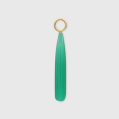 Green Onyx Drop Hoop Charm