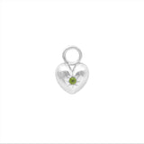 Peridot All Yours Heart Hoop Charm