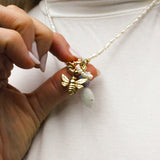 Gold Pearly Charm Necklace