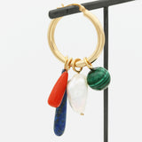 Baby Coral Drop Hoop Charm