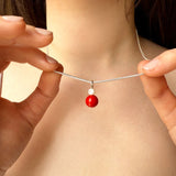 Coral Kiss Hoop Charm
