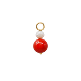 Coral Kiss Hoop Charm
