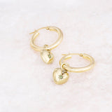 Peridot All Yours Heart Hoop Charm