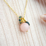 Pink Jade Hoop Charm