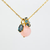 Pink Jade Hoop Charm