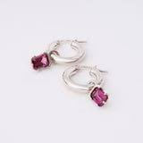 Rhodolite Garnet Juicy Gem Hoop Charm