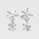 Silver Pure Petal Earrings