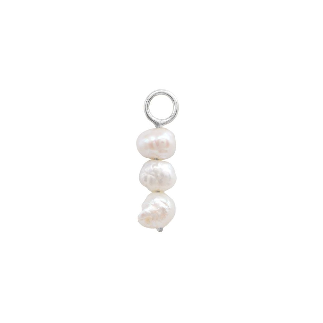 Pearl Stack Hoop Charm
