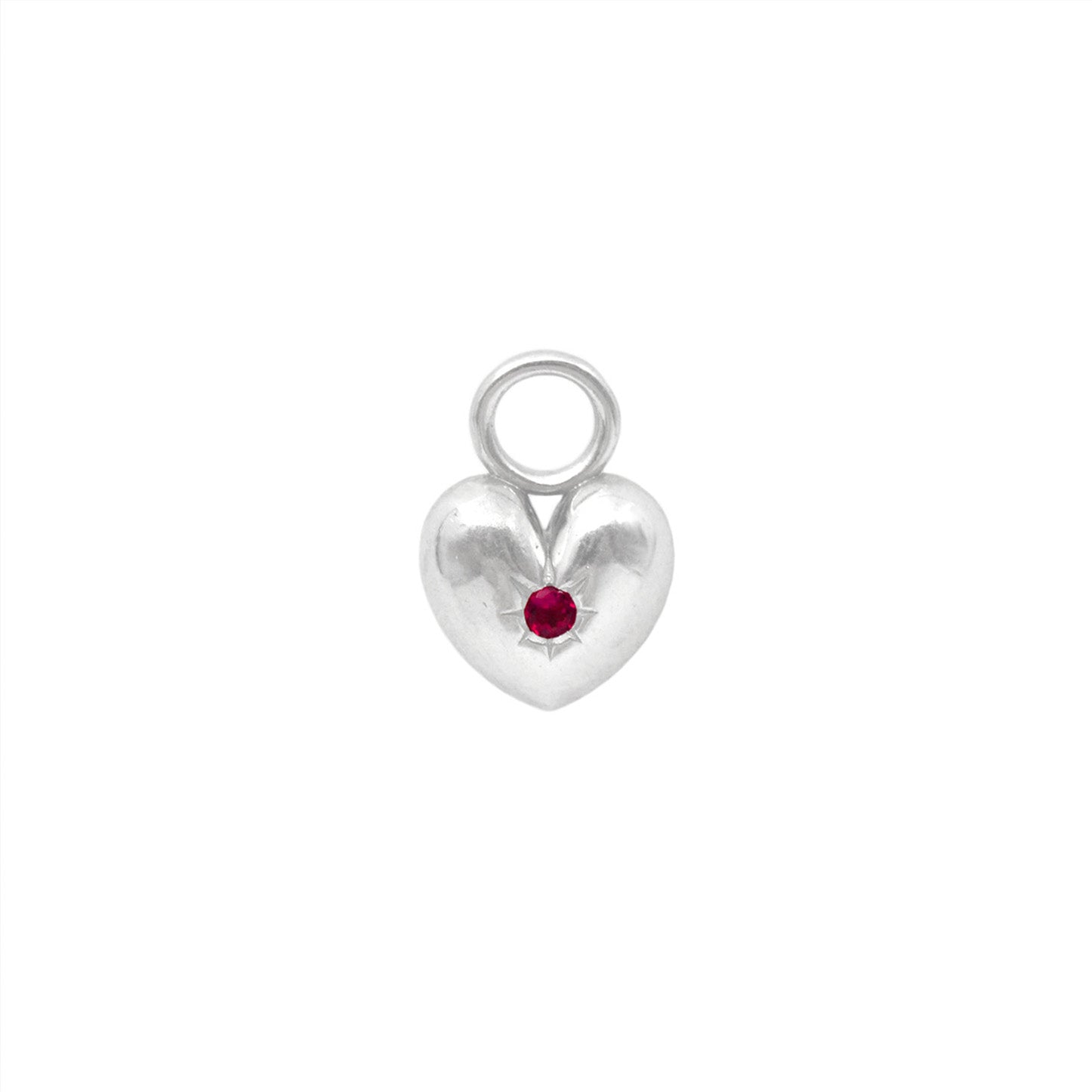 Rhodolite Garnet All Yours Heart Hoop Charm