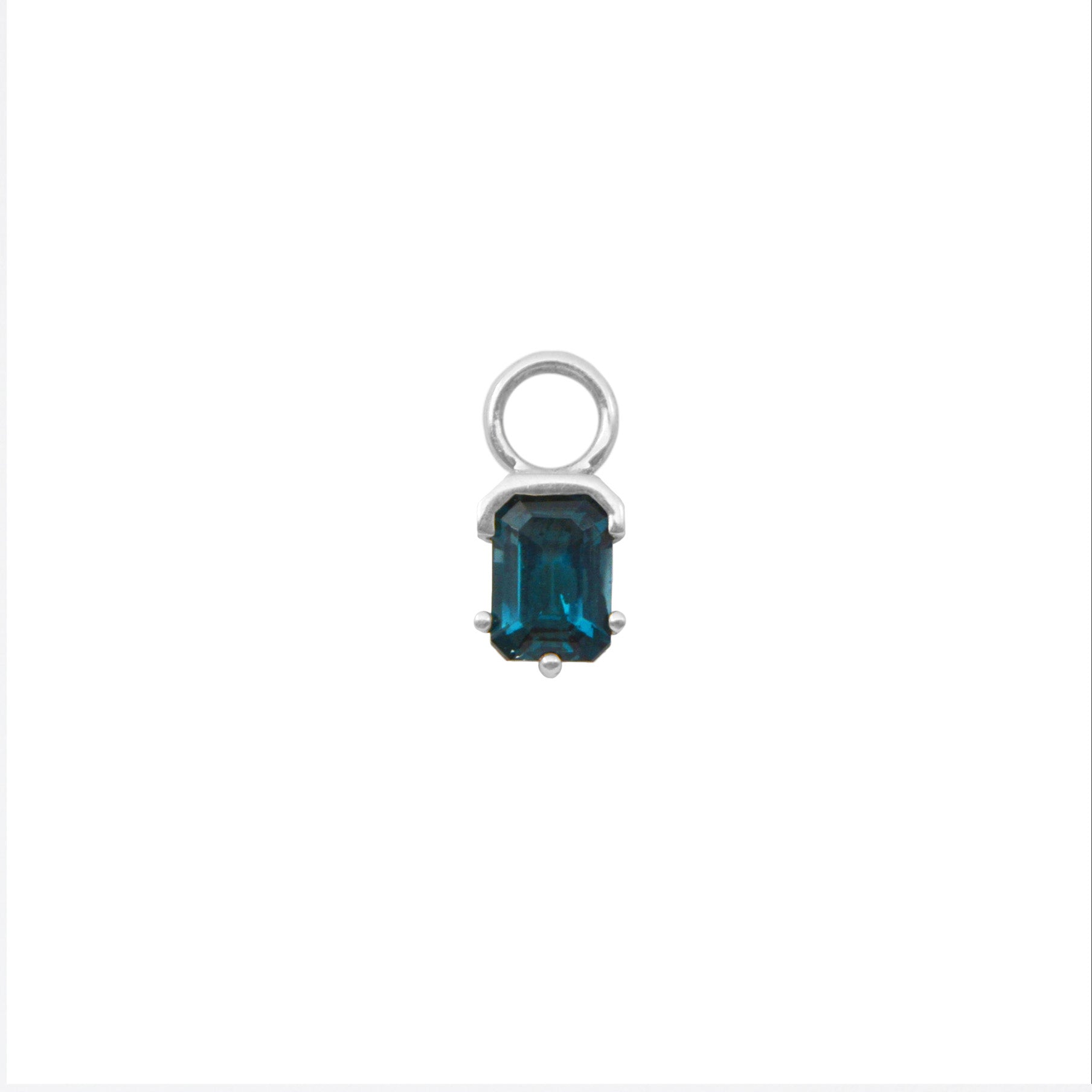 London Blue Topaz Juicy Gem Hoop Charm