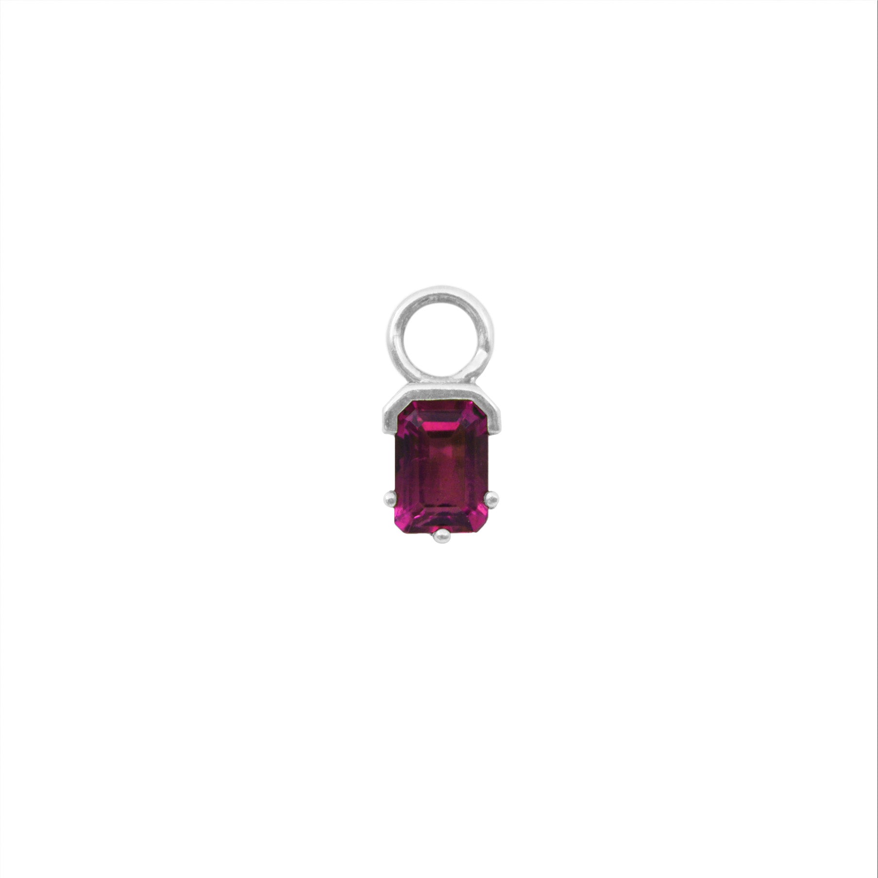 Rhodolite Garnet Juicy Gem Hoop Charm