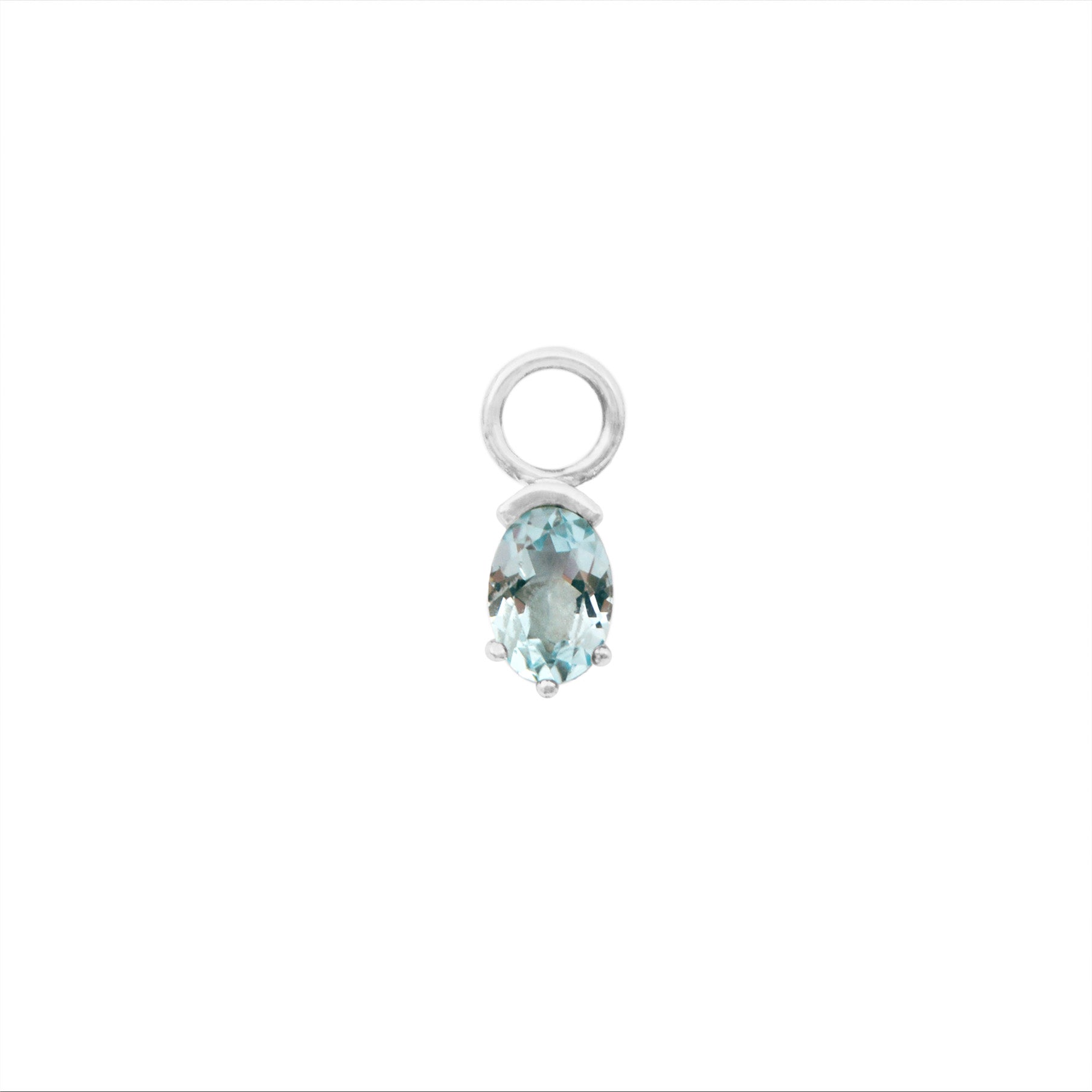 Sky Blue Topaz Juicy Gem Hoop Charm